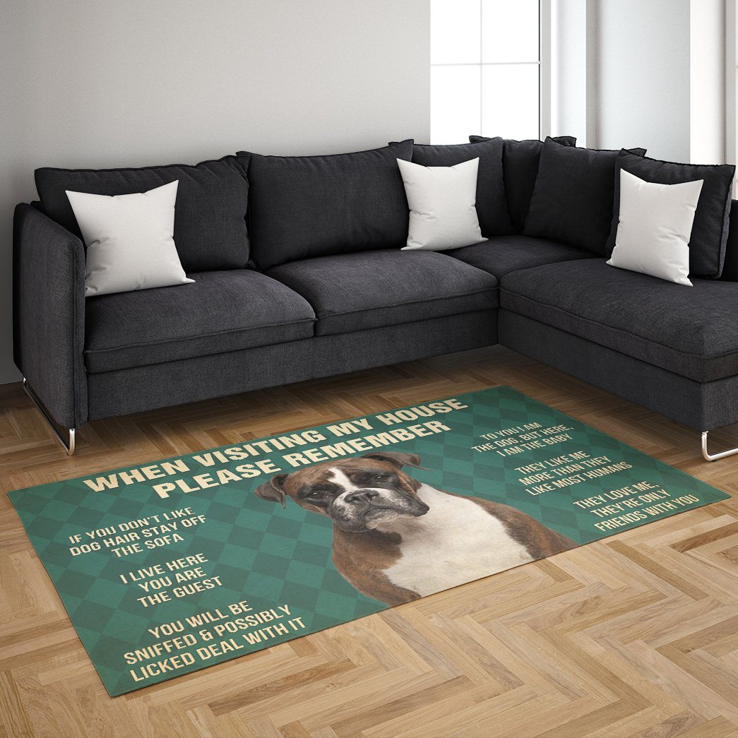 Gearhumans Gearhuman 3D Please Remember Bullmastiff Dog Carpet GV220310 Square Carpet