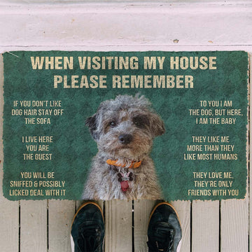 Gearhumans 3D Please Remember Dog Custom Doormat