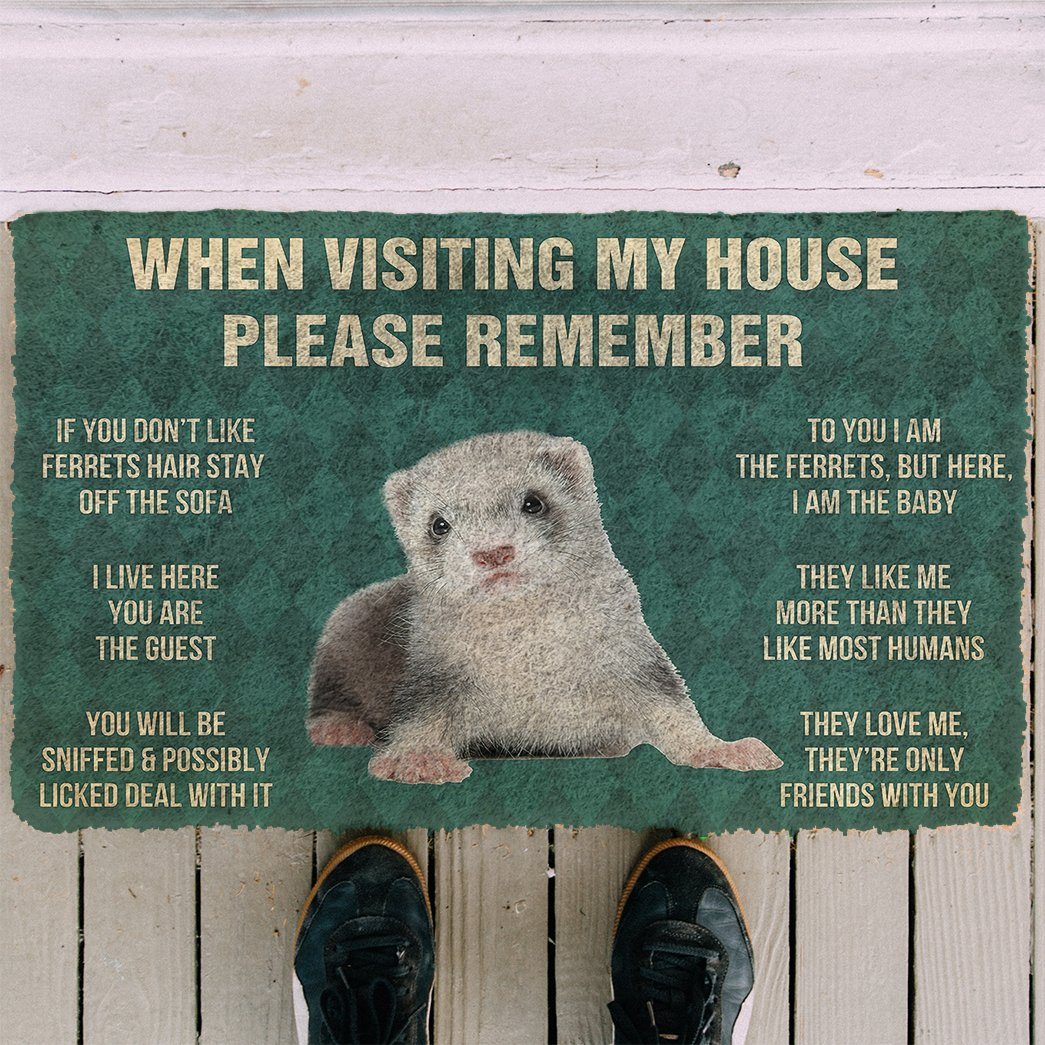 Gearhumans GEARHUMAN 3D PLEASE REMEMBER FERRETS DOORMAT GO27042118 Doormat 