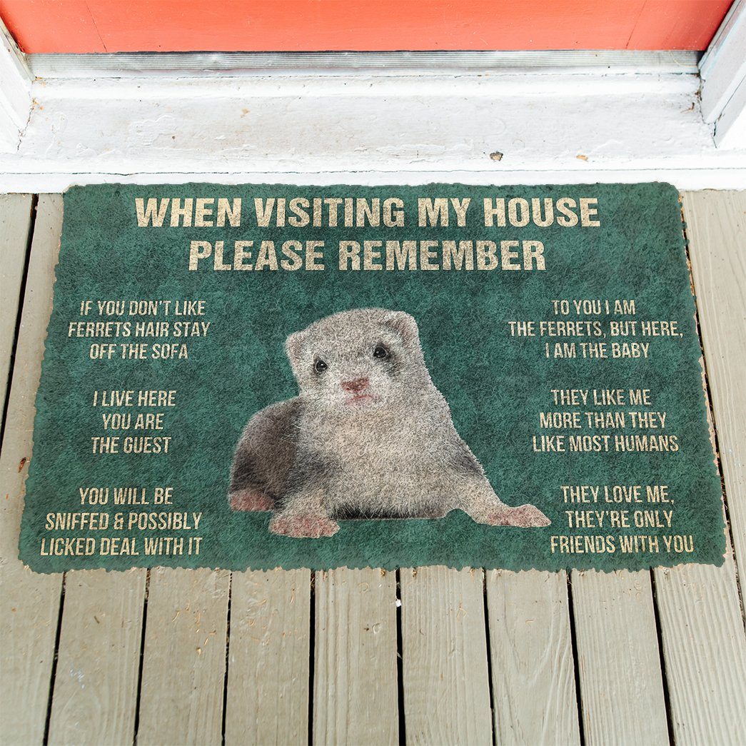 Gearhumans GEARHUMAN 3D PLEASE REMEMBER FERRETS DOORMAT GO27042118 Doormat 