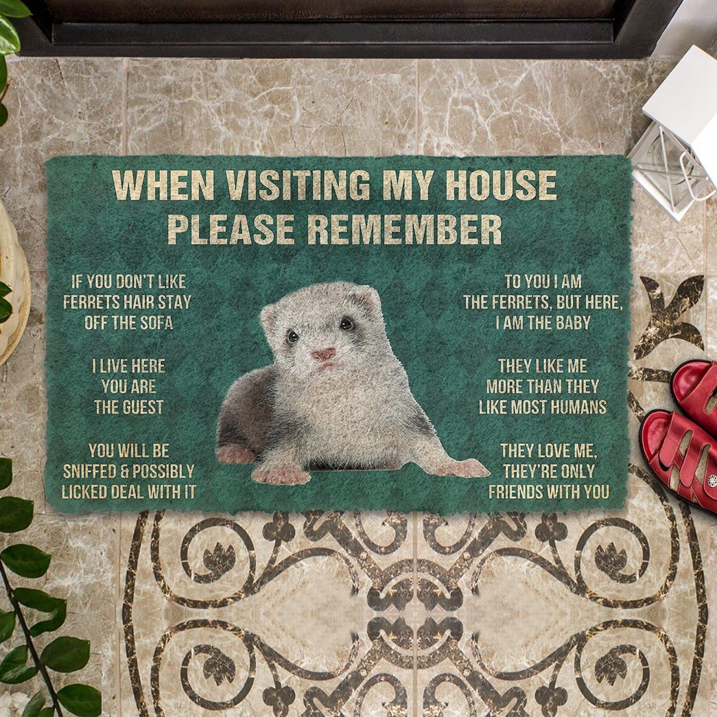 Gearhumans GEARHUMAN 3D PLEASE REMEMBER FERRETS DOORMAT GO27042118 Doormat 