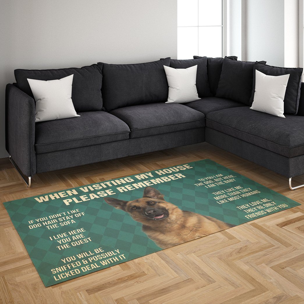 Gearhumans Gearhuman 3D Please Remember German Shepherd Dog Carpet GV22038 Square Carpet