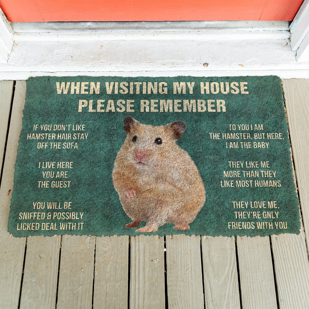 Gearhumans GEARHUMAN 3D PLEASE REMEMBER HAMSTER DOORMAT GO27042120 Doormat 