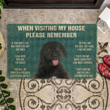 Gearhumans 3D Please Remember Portuguese Water Dog House Rules Custom Doormat