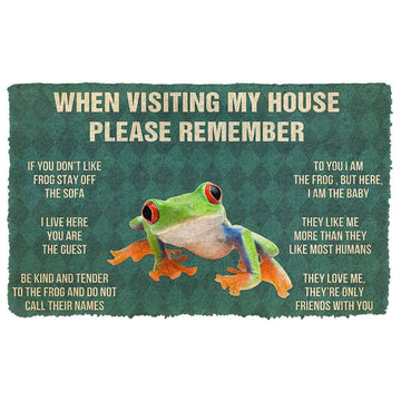 Gearhumans GEARHUMAN 3D PLEASE REMEMBER RED EYED TREE FROG DOORMAT
