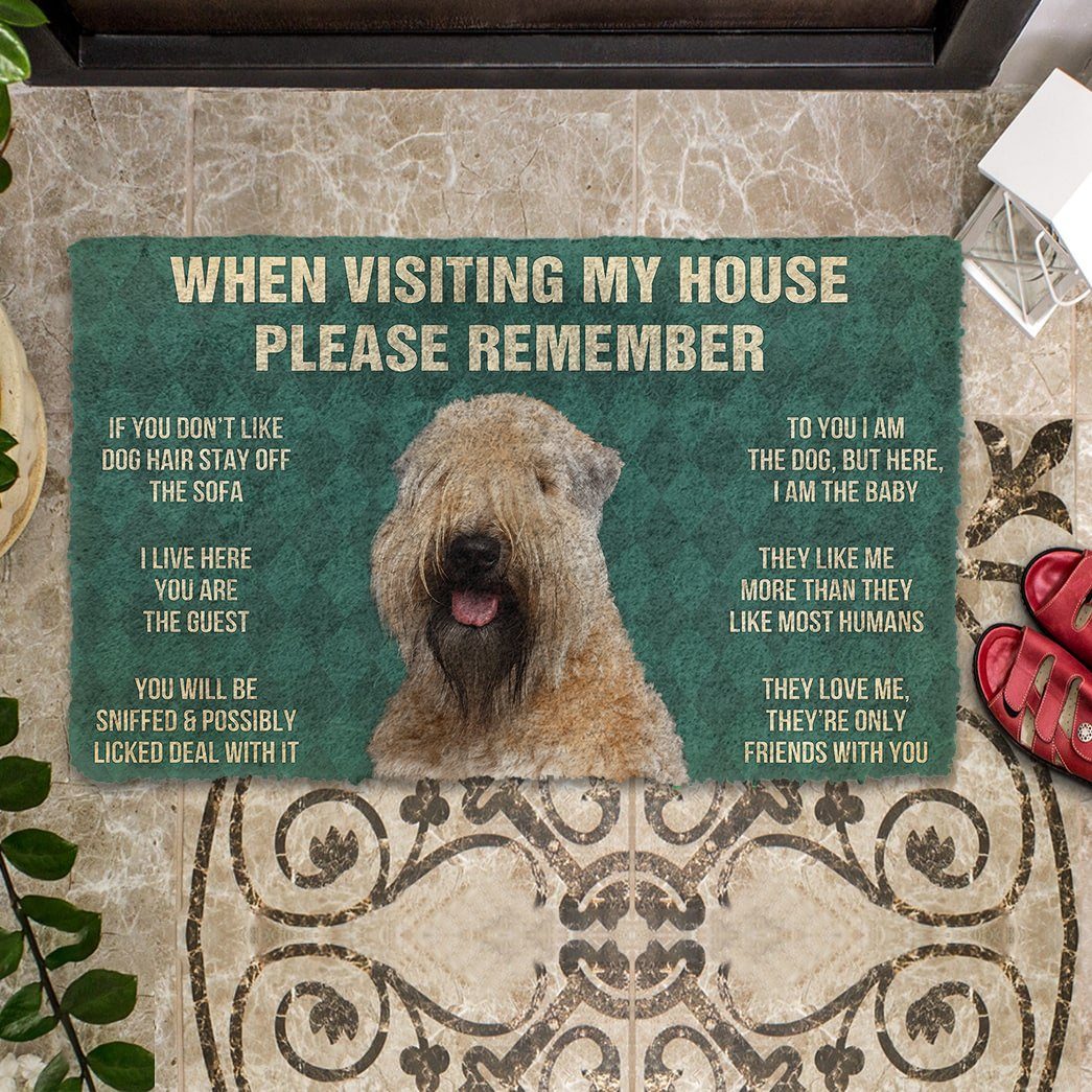 Gearhumans Gearhuman 3D Please Remember Wheaten Terrier House Rules Custom Doormat GW01043 Doormat