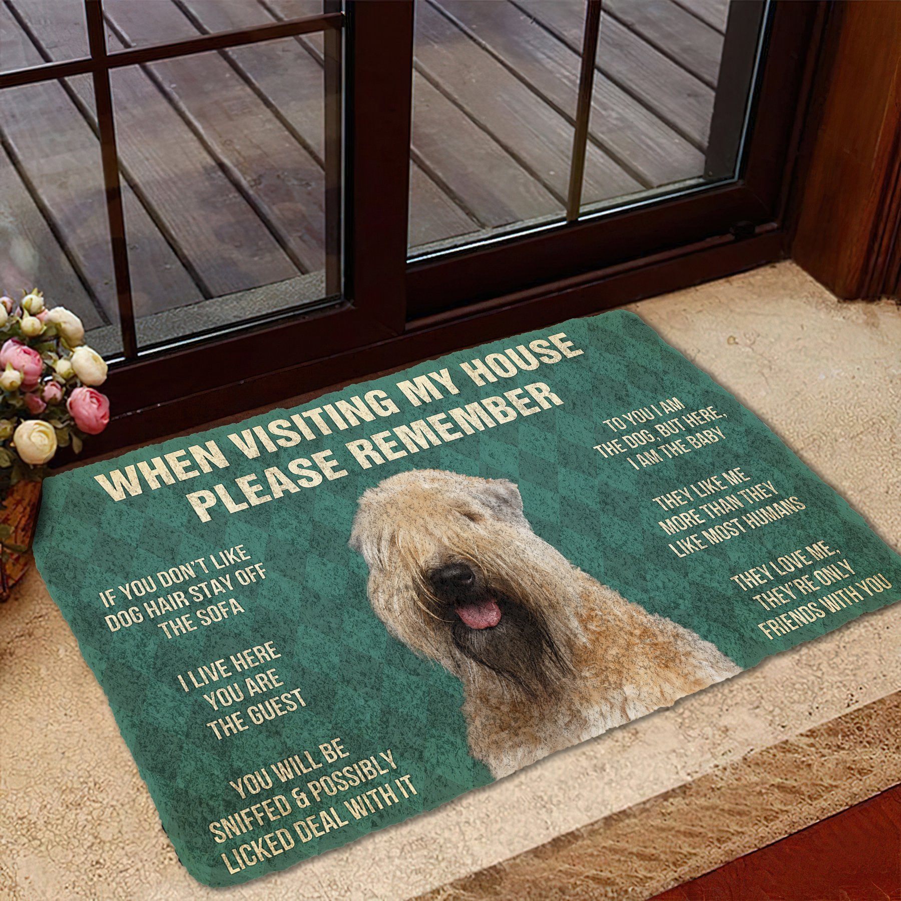Gearhumans Gearhuman 3D Please Remember Wheaten Terrier House Rules Custom Doormat GW01043 Doormat