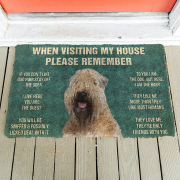 Gearhumans 3D Please Remember Wheaten Terrier House Rules Custom Doormat