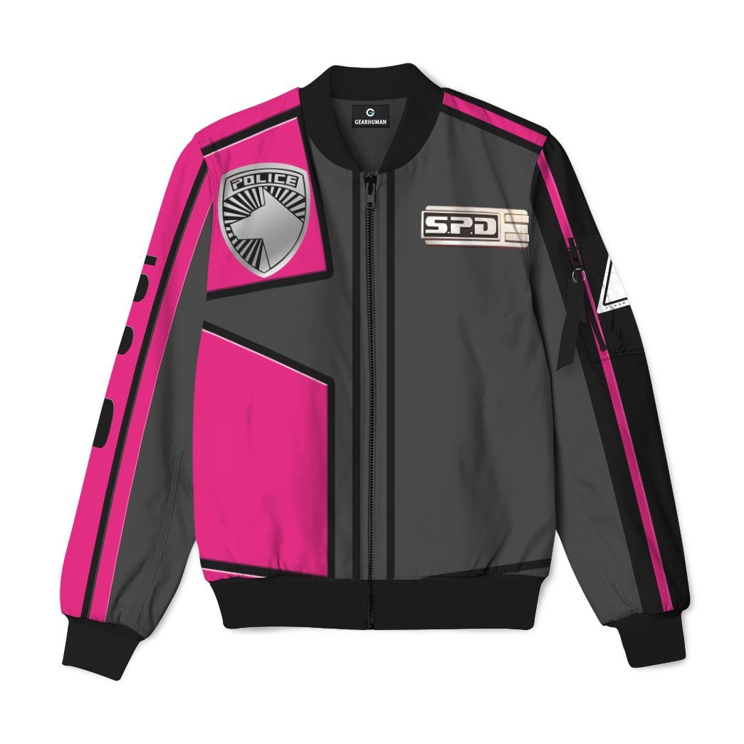 Gearhumans Gearhuman 3D Power Rangers SPD Pink Uniform Bomber GB220217 Bomber Jacket Bomber S