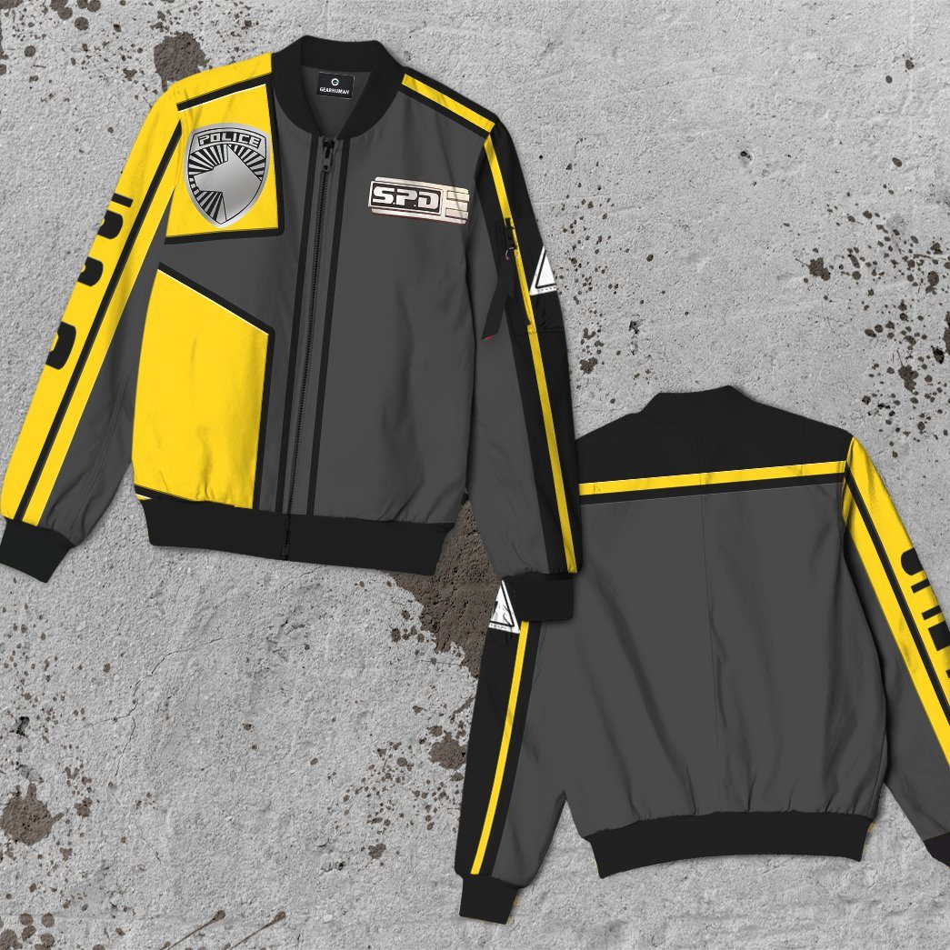 Gearhumans Gearhuman 3D Power Rangers SPD Yellow Uniform Custom Bomber GB220230 Bomber