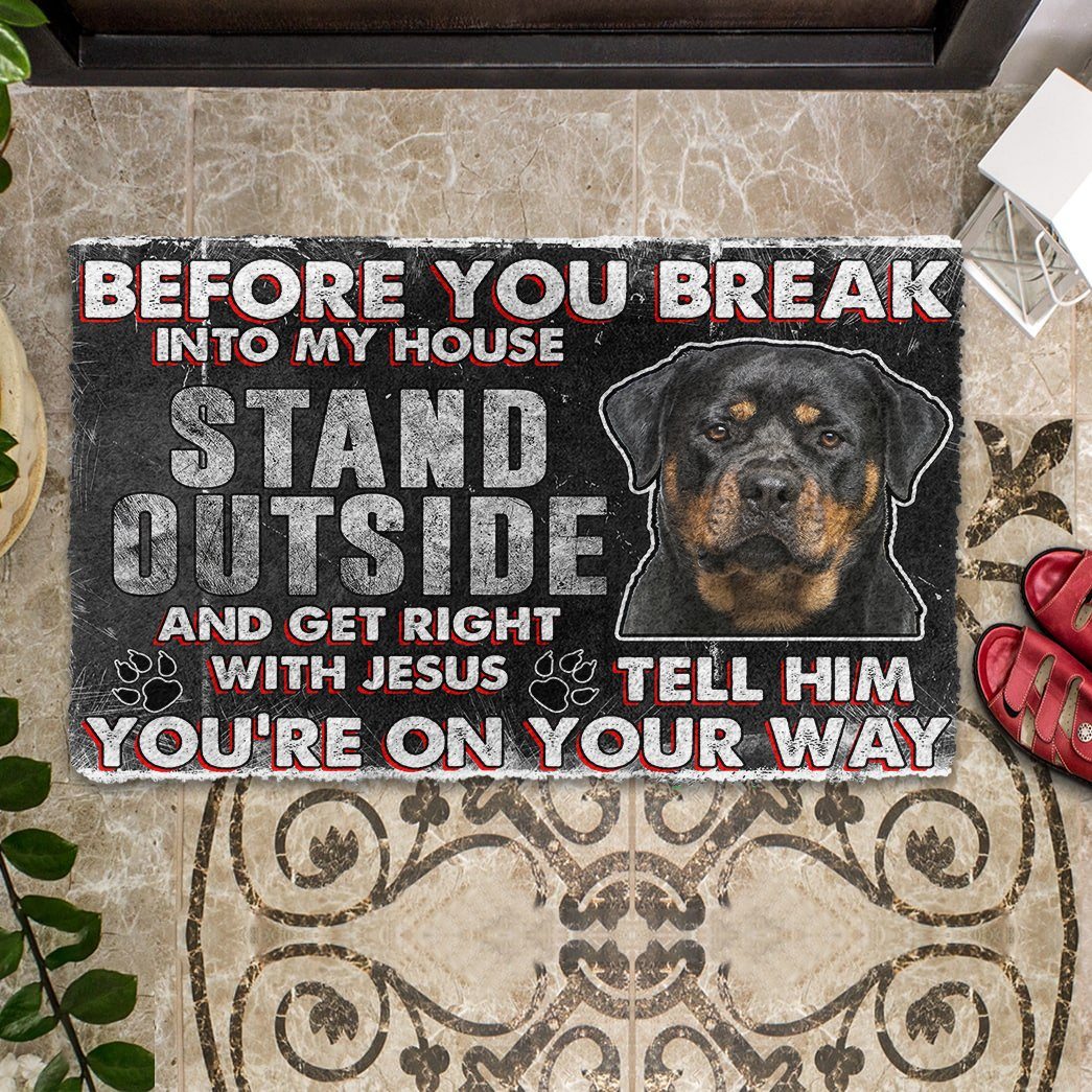 Rottweiler doormat sales