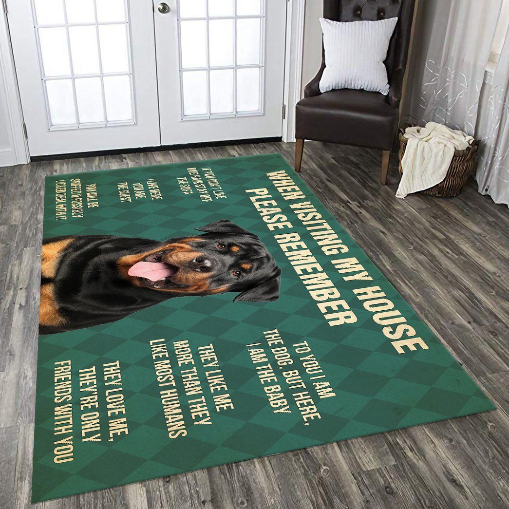 Gearhumans Gearhuman 3D Rottweiler Dog Carpet GV26037 Square Carpet
