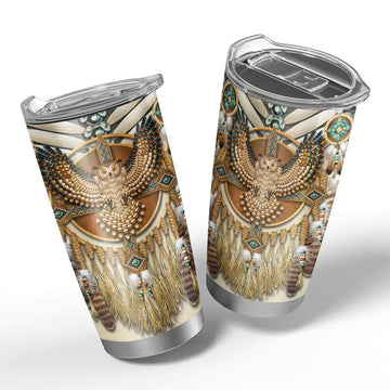Gearhumans 3D Seamless Native American Pattern Custom Design Vacuum Insulated Tumbler