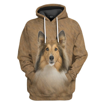 Gearhumans 3D Shetland Sheepdog Dog Front And Back Tshirt Hoodie Apparel