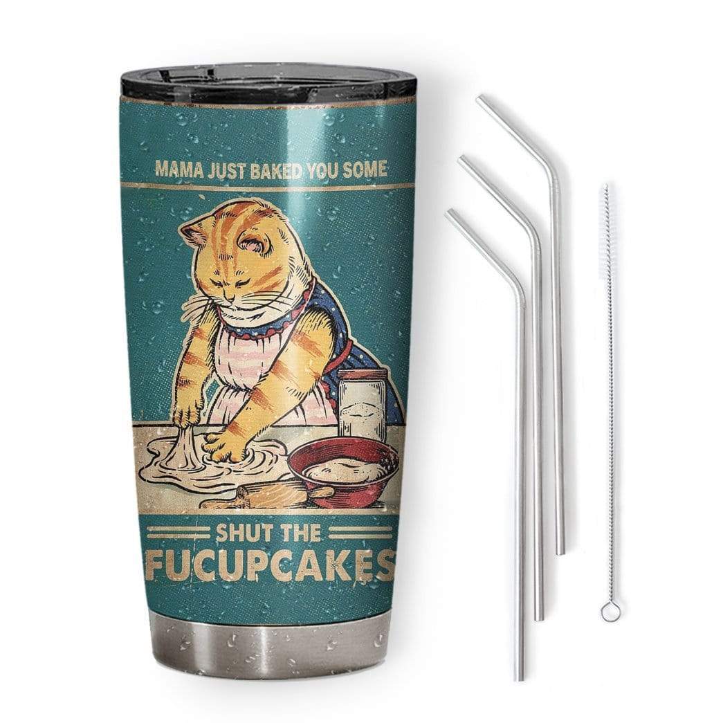 Gearhumans Gearhuman 3D Shut The Fucupcakes Mama Custom Name Design Vacuum Insulated Tumbler GV260513 Tumbler