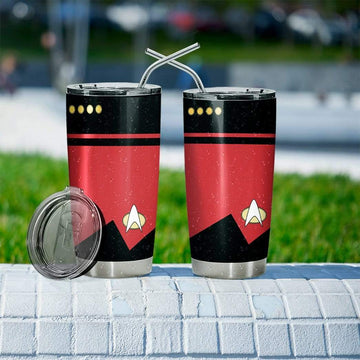 Gearhumans 3D Star Trek Custom Design Vacuum Insulated Tumbler