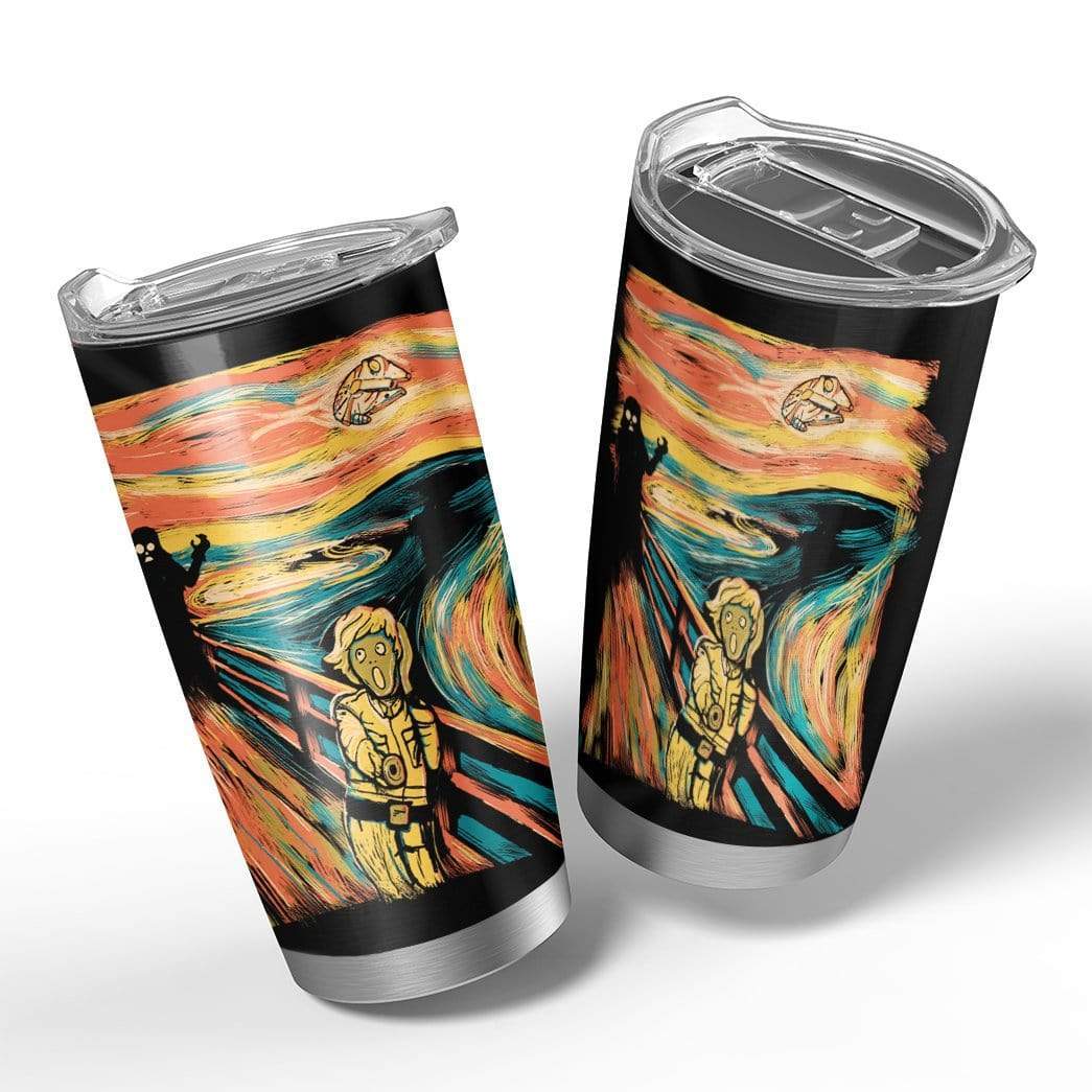 Gearhumans Gearhuman 3D Star Wars Custom Design Vacuum Insulated Glitter Tumbler GH250514 Glitter Tumbler