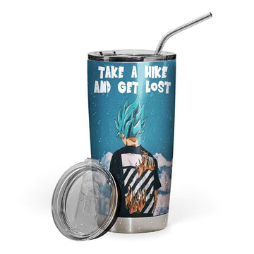 Gearhumans 3D Take A Hike And Get Lost Glitter Custom Design Vacuum Insulated Tumbler