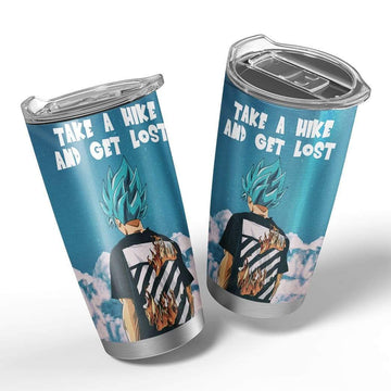 Gearhumans 3D Take A Hike And Get Lost Glitter Custom Design Vacuum Insulated Tumbler