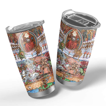 Gearhumans 3D The Apocalypse Triptych Custom Design Vacuum Insulated Tumbler