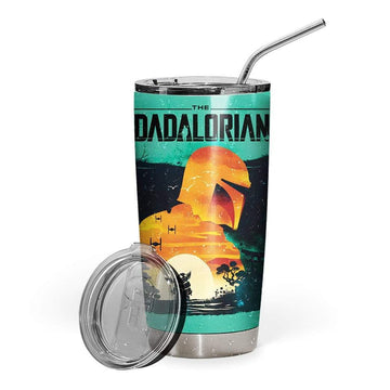 Gearhumans 3D The Dadalorian Custom Name Design Vacuum Insulated Tumbler