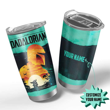 Gearhumans 3D The Dadalorian Custom Name Design Vacuum Insulated Tumbler