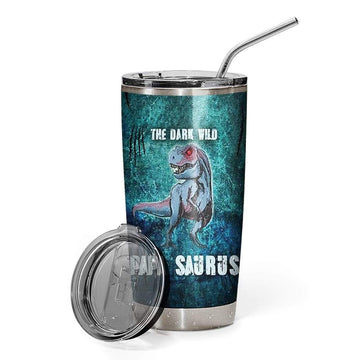 Gearhumans 3D The Dark Wild Papa Saurus Custom Design Vacuum Insulated Tumbler