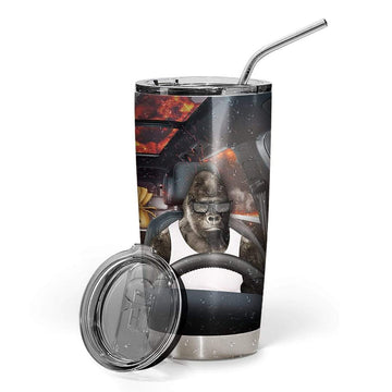 Gearhumans 3D The Fast And The Furious Custom Design Vacuum Insulated Tumbler