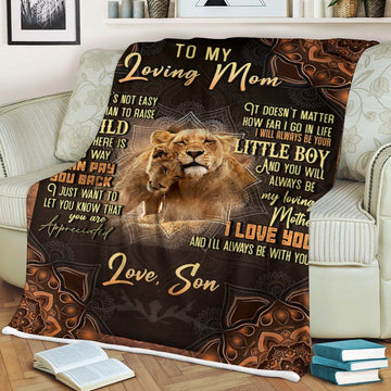 Gearhumans 3D To My Loving Mom I Love You Blanket