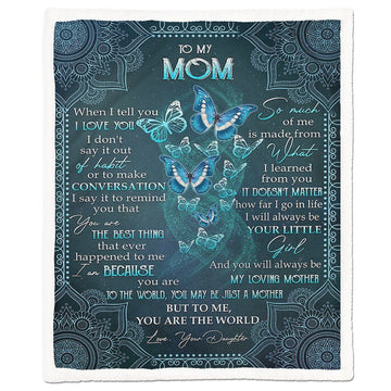 Gearhumans Gearhuman 3D To My Mom From Your Daughter Blanket GJ020413 Blanket Blanket M(51''x59'')