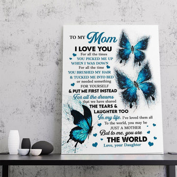 Gearhumans 3D To My Mom I Love You For All The Time Canvas