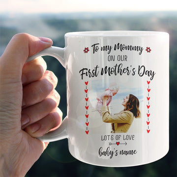 Gearhumans 3D To My Mommy On Our First Mothers Day Custom Name Mug