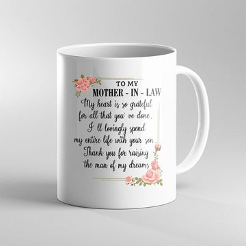 Gearhumans 3D To My Mother In Law Mothers Day Gift Custom Name Mug