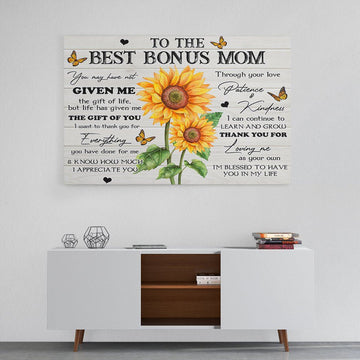 Gearhumans 3D To The Best Bonus Mom Canvas