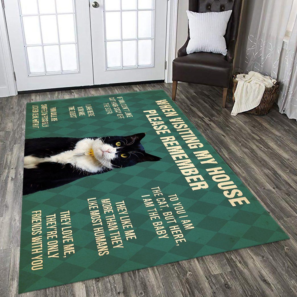 Gearhumans Gearhuman 3D Tuxedo Cat Carpet GV26039 Square Carpet