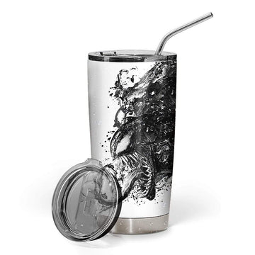 Gearhumans 3D Venom BW Custom Design Vacuum Insulated Tumbler