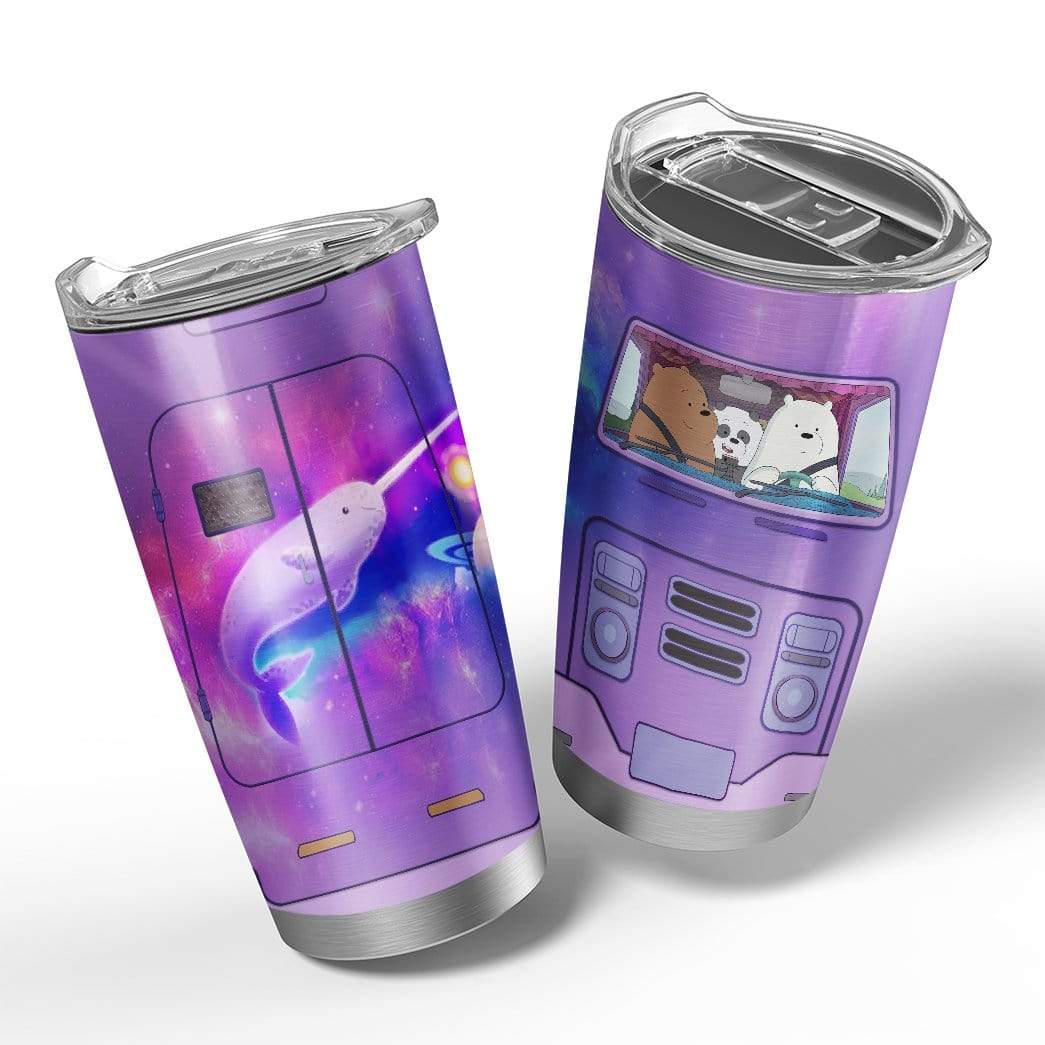 Gearhumans 3D Star Wars Custom Design Vacuum Insulated Glitter Tumbler