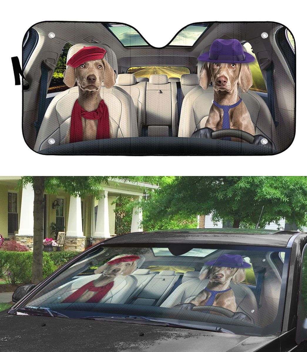 Gearhumans Gearhuman 3D Weimaraner Dog Auto Car Sunshade GV11039 Auto Sunshade