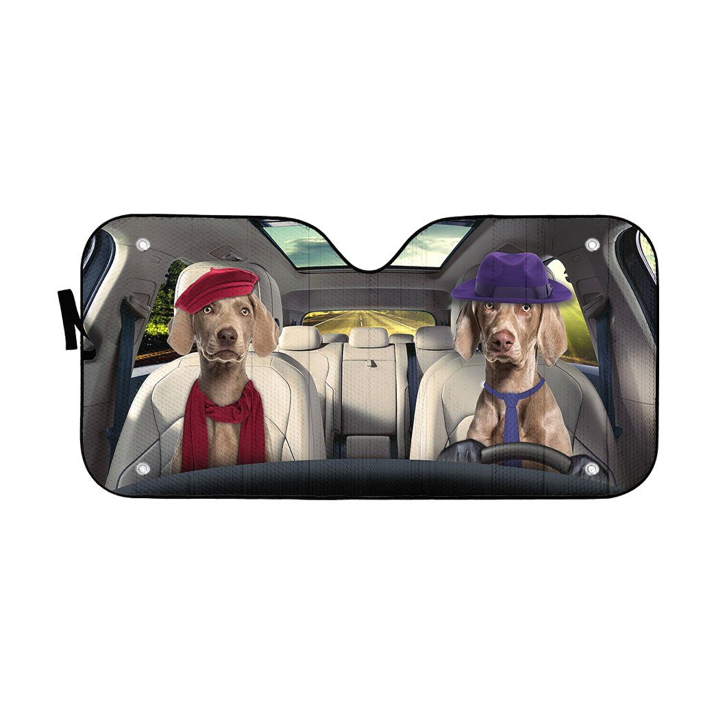 Gearhumans Gearhuman 3D Weimaraner Dog Auto Car Sunshade GV11039 Auto Sunshade 57''x27.5''