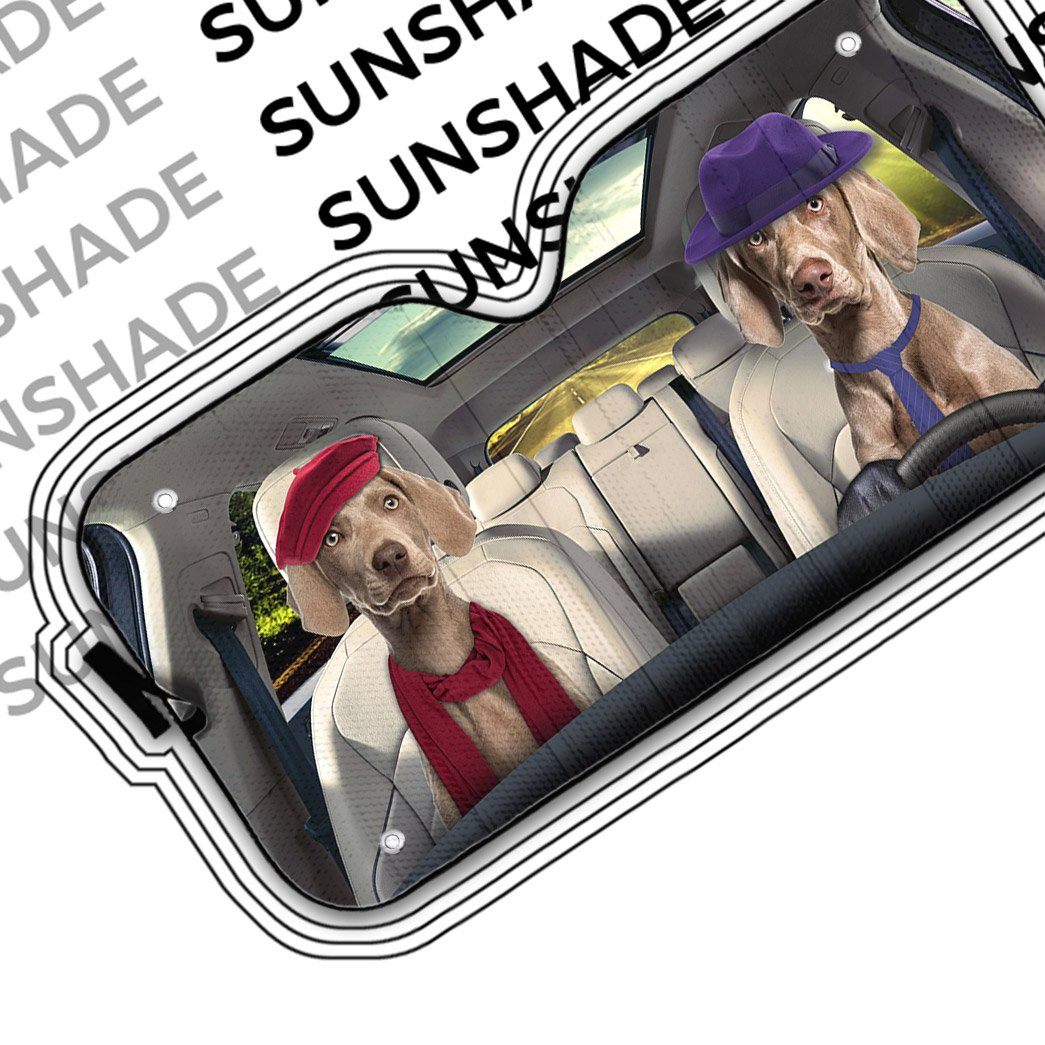 Gearhumans Gearhuman 3D Weimaraner Dog Auto Car Sunshade GV11039 Auto Sunshade