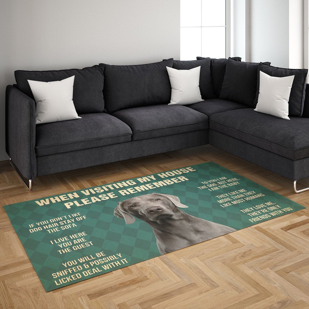 Gearhumans Gearhuman 3D Weimaraner Dog Carpet GV240319 Square Carpet