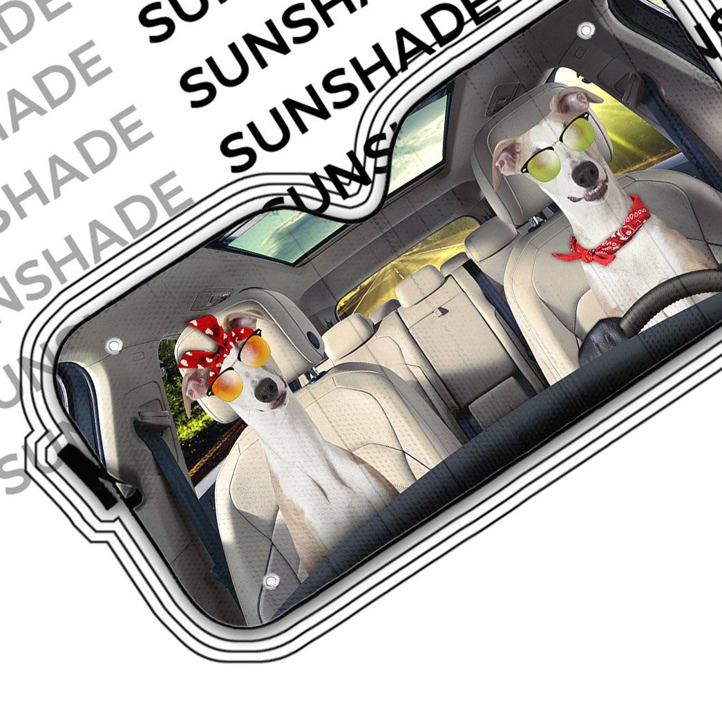 Gearhumans Gearhuman 3D Whippet Dog Auto Car Sunshade GV12031 Auto Sunshade