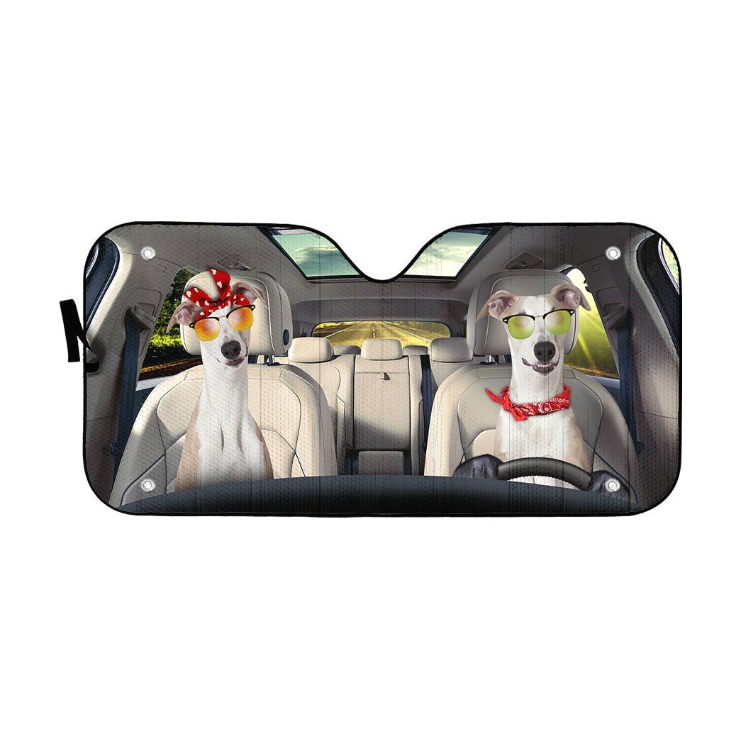 Gearhumans Gearhuman 3D Whippet Dog Auto Car Sunshade GV12031 Auto Sunshade 57''x27.5''