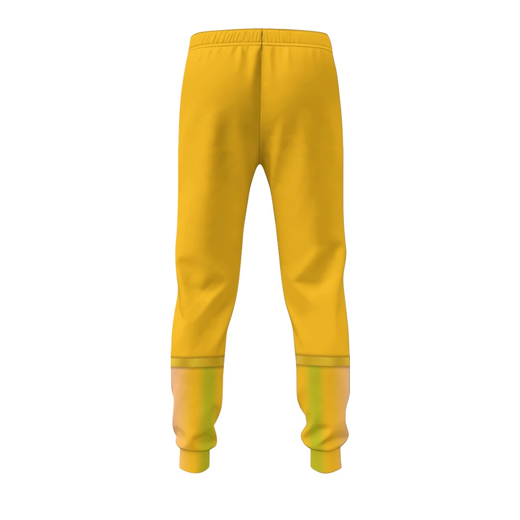 Gearhumans Gearhuman 3D Yellow Ninja Mighty Morphin Power Rangers Custom Sweatpants Apparel GJ240311 Sweatpants