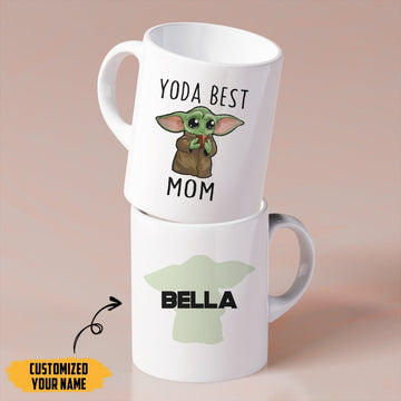 Gearhumans Gearhuman 3D Yoda Best Mom Mothers Day Gift Custom Name Mug GW25033 Mug 11oz
