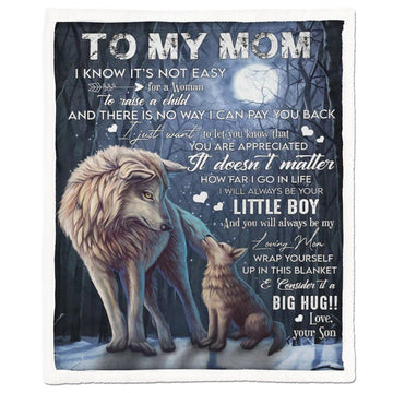 Gearhumans Gearhuman To My Mom I Know Its Not Easy Blanket GH260306 Blanket Blanket M(51''x59'')