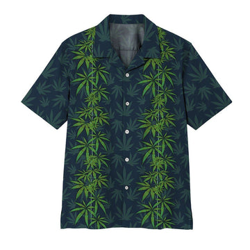 Gearhumans 3D Cannabis Leaves Hawaii Shirt