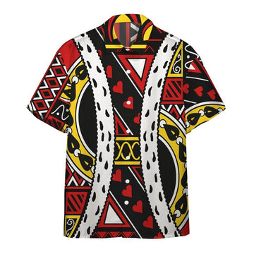 Gearhumans Gearhumsn 3D King of Hearts Charles Hawaii Shirt ZC22042129 Hawai Shirt Short Sleeve Shirt S 