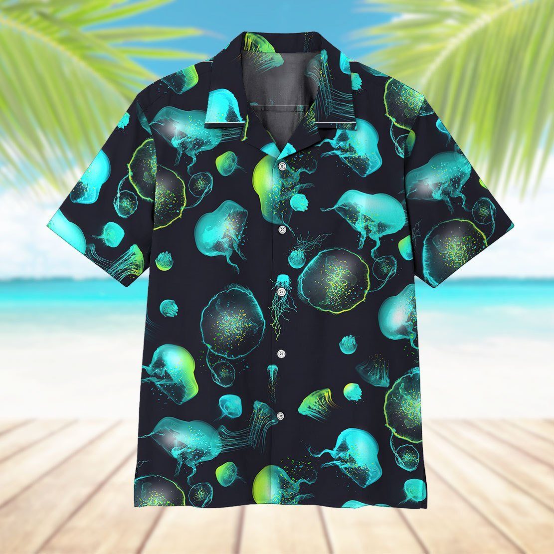 gear humans Gearhumans Glowing Jellyfish Hawaii Shirt