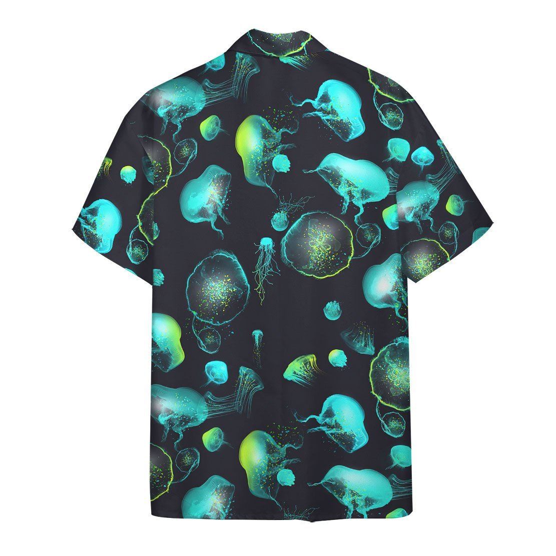 Hawaiian Shirts Ocean Jellyfish Print Oversized Aloha Shirt_3601